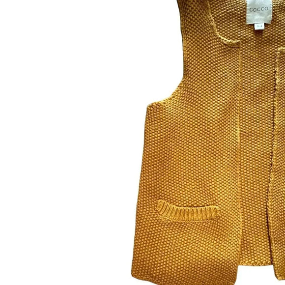 GOCCO | Mustard | KNIT VEST - Picture 4 of 8
